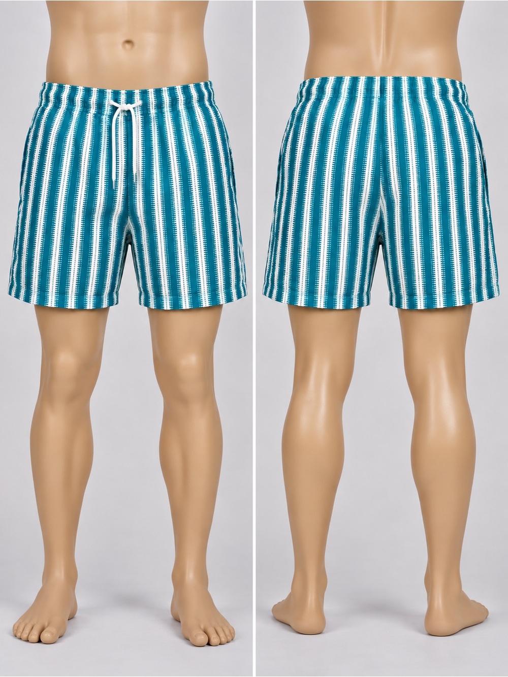 Target 🎯 Goodfellow & Co Teal and White Vertical Stripe Swim Shorts
